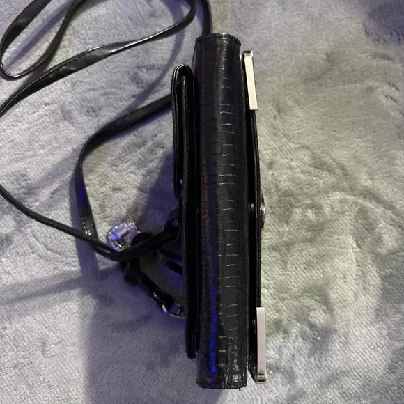 Brighton convertible black leather crossbody wallet - Picture 4 of 6